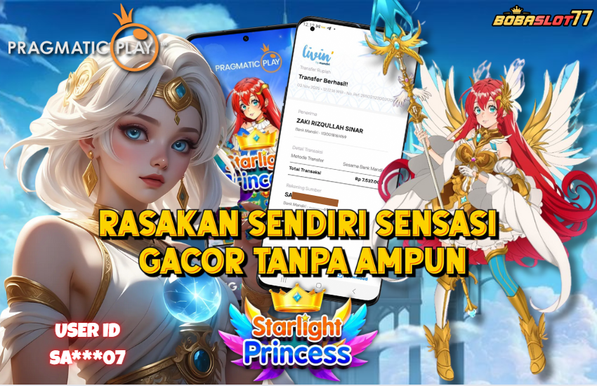Selamat kepada user id : sa***07 Wede Rp 7.537.000 di Game STARLIGHT PRINCESS PRAGMATIC PLAY Cair Gk Sampe 1 Menit! Menang Mudah di Bobaslot77